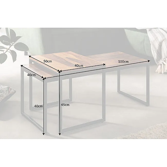 Konferenčný stôl 41069 100x40cm 2-set Drevo Palisander Konferenčný stôl 41069 100x40cm 2-set Drevo Palisander
