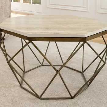 Konferenčný stôl Diamond 45204 Ø70cm Travertine