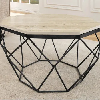 Konferenčný stôl Diamond 45205 Ø70cm Travertine