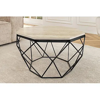 Konferenčný stôl Diamond 45205 Ø70cm Travertine