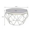 Konferenčný stôl Diamond 45215 Ø70cm Mosadz