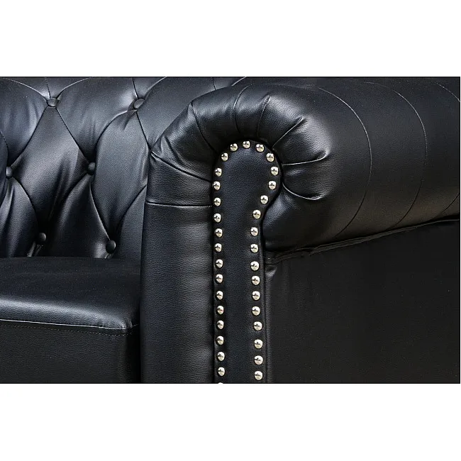 Kreslo 41448 Chesterfield Antique Čierna