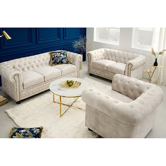 Kreslo 42312 Chesterfield Zamat Champagner Kreslo 42312 Chesterfield Zamat Champagner