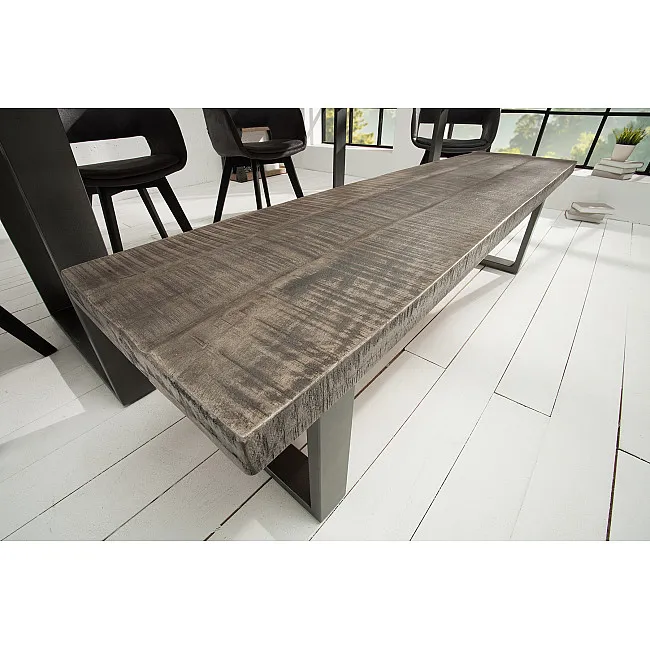 Lavica 38665 170cm Masív drevo Mango šedá Lavica 38665 170cm Masív drevo Mango šedá