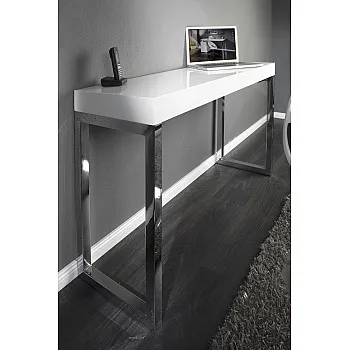 PC/Toaletný - stolík 16714 120cm Biely vysoký lesk
