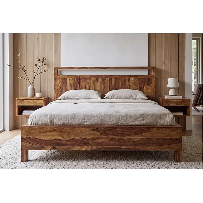 Posteľ 19646 Makassar 180x200cm Masív drevo Palisander
