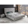 Posteľ 38968 180x200cm Zamat Strieborno šedá - Skladom u nás v Žiline - 1Ks