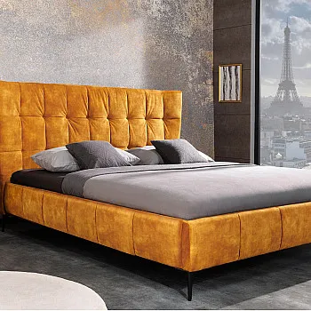 Posteľ 41667 180x200cm Boutique Zamat Žltá Posteľ 41667 180x200cm Boutique Zamat Žltá