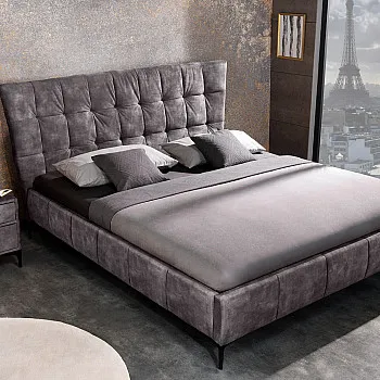 Posteľ 41670 180x200cm Boutique Zamat Tmavošedá