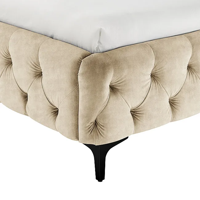 Posteľ 43256 180x200cm Modern Barock Zamat Champagner