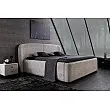Posteľ 45332 Art Deco 180x200cm Bouclé Sivá + úložný prestor