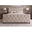 Posteľ 45920 Elysium 180x200cm Zamat Champagne + úložný prestor