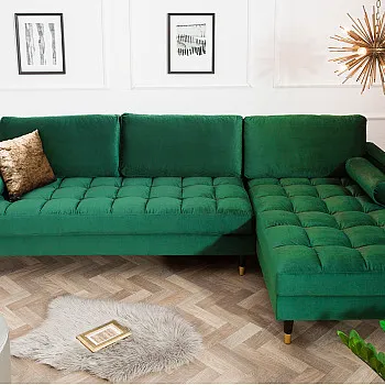 Rohová sedacia súprava 40274 Cozy - Zamat Smaragdovozelená Rohová sedacia súprava 40274 Cozy - Zamat Smaragdovozelená