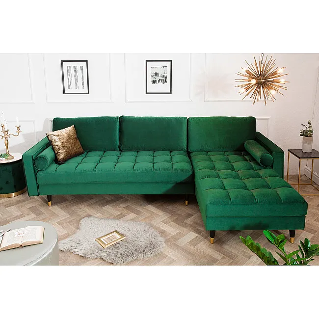 Rohová sedacia súprava 40274 Cozy - Zamat Smaragdovozelená Rohová sedacia súprava 40274 Cozy - Zamat Smaragdovozelená