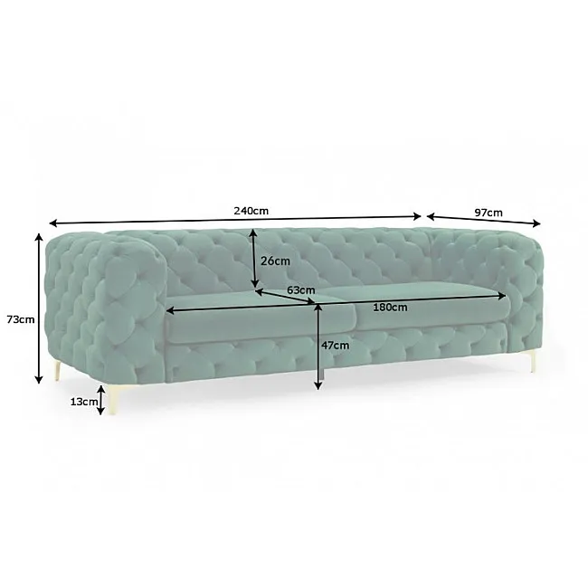 Sedacia súprava 39312 240cm Modern Barock - Zamat Smaragdovozelená Sedacia súprava 39312 240cm Modern Barock - Zamat Smaragdovozelená