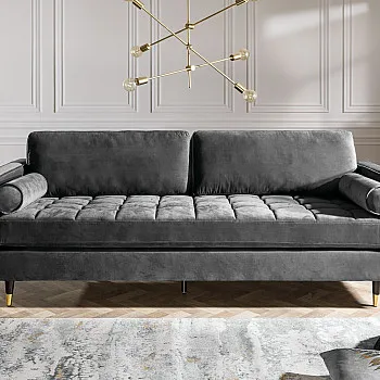 Sedacia súprava 39846 220cm Cozy - Zamat Šedá