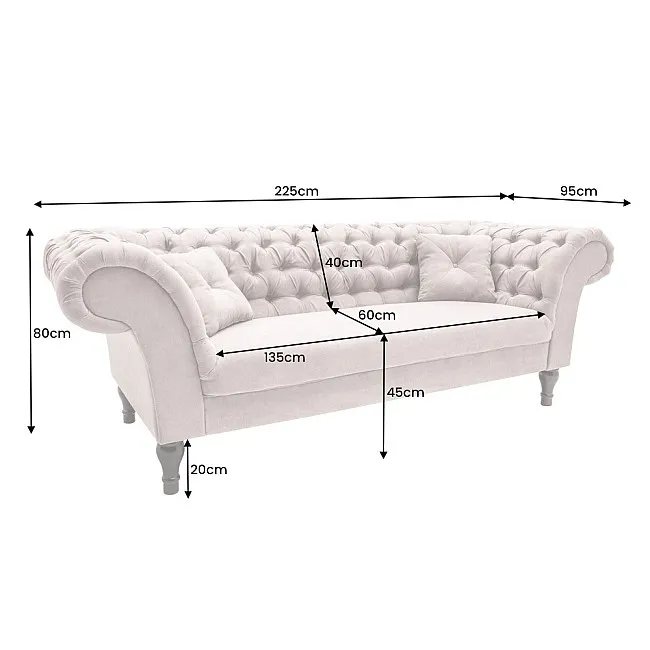 Sedacia súprava 40146 225cm Paris - Zamat Sivá Sedacia súprava 40146 225cm Paris - Zamat Sivá