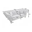 Sedacia súprava 40147 225cm Paris - Zamat Šedá Sedacia súprava 40147 225cm Paris - Zamat Šedá