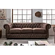 Sedacia súprava 40652 Chesterfield 3-sedenie Vintage Hnedá