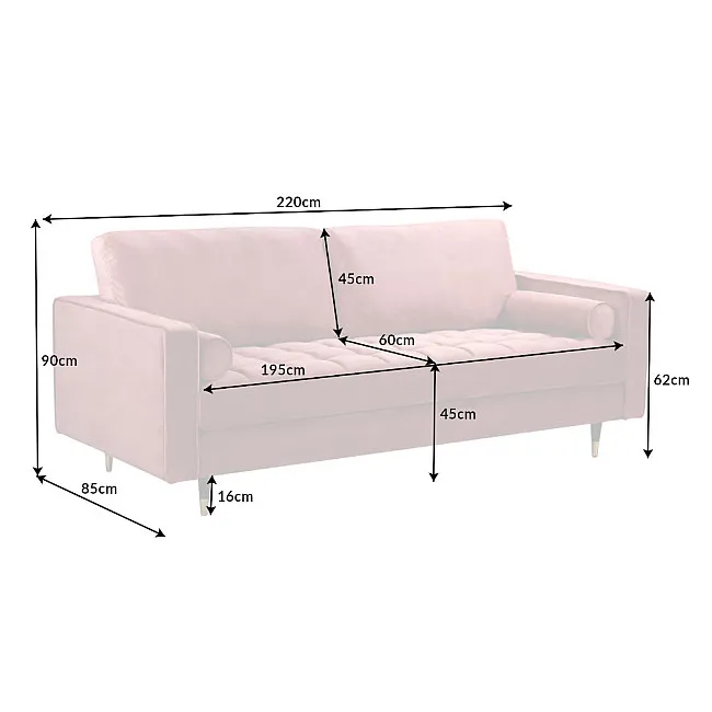 Sedacia súprava 41071 220cm Cozy - Zamat Starorúžová Sedacia súprava 41071 220cm Cozy - Zamat Starorúžová
