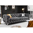 Sedacia súprava 41134 240cm Modern Barock - Zamat Šedá Sedacia súprava 41134 240cm Modern Barock - Zamat Šedá