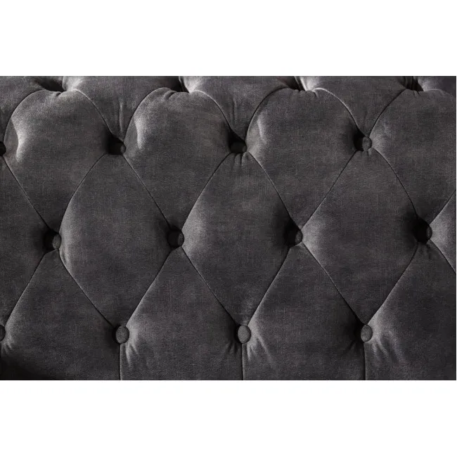 Sedacia súprava 41215 Chesterfield 3-sedenie Zamat Šedá