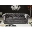 Sedacia súprava 41215 Chesterfield 3-sedenie Zamat Šedá