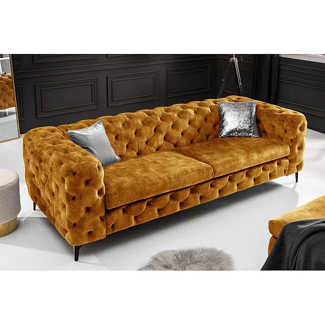 Sedacia súprava 41298 235cm Modern Barock Zamat Žltá Sedacia súprava 41298 235cm Modern Barock Zamat Žltá