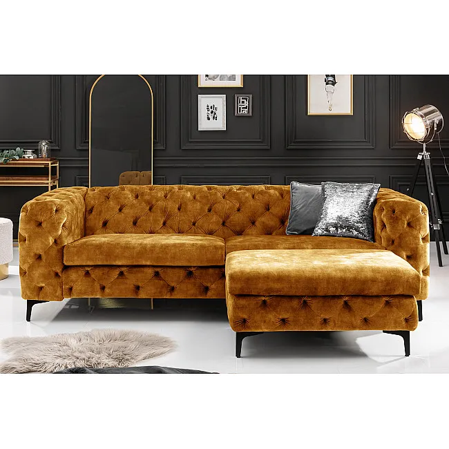 Sedacia súprava 41298 235cm Modern Barock Zamat Žltá Sedacia súprava 41298 235cm Modern Barock Zamat Žltá