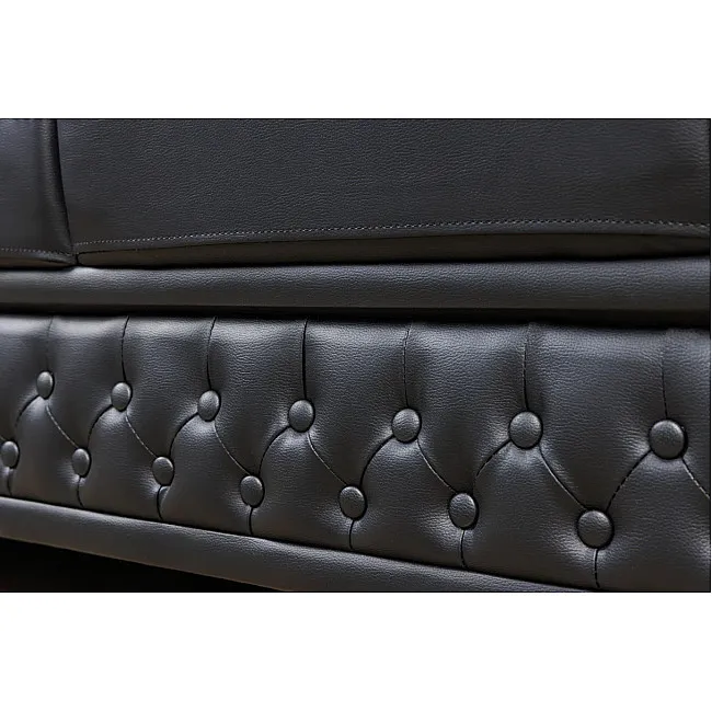 Sedacia súprava 41447 Chesterfield 3-sedenie Antique Čierna