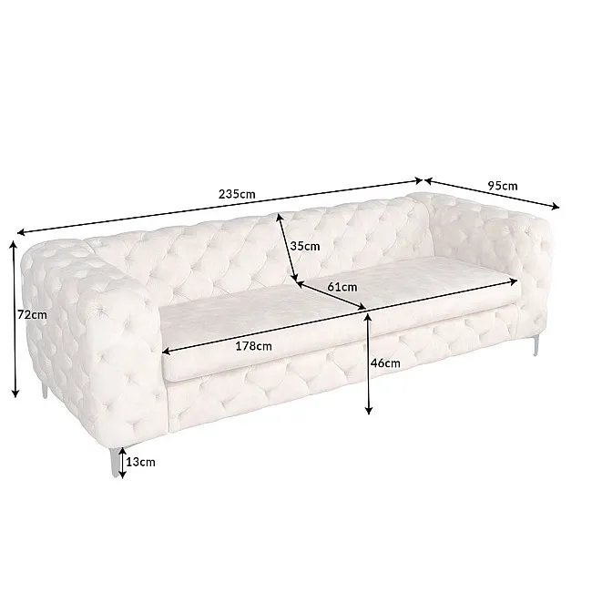 Sedacia súprava 42641 235cm Modern Barock Zamat Champagner Sedacia súprava 42641 235cm Modern Barock Zamat Champagner