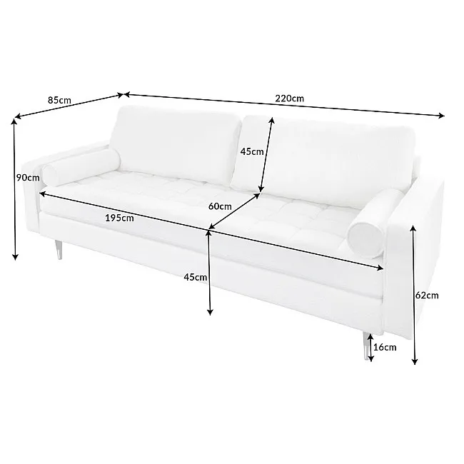 Sedacia súprava 42703 220cm Cozy - Teddy látka biela Sedacia súprava 42703 220cm Cozy - Teddy látka biela