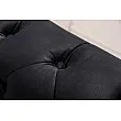 Sedacia súprava 47033 Chesterfield 3-sedenie Zamat Čierna