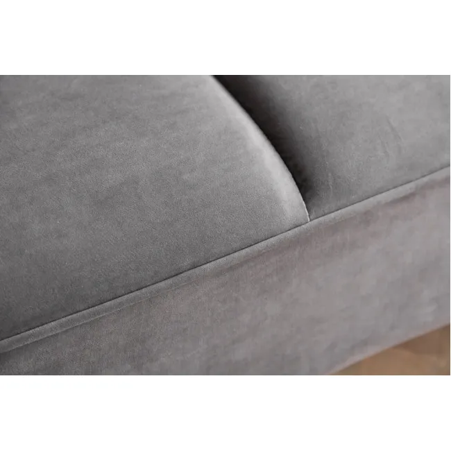 Sedacia súprava rozkladacia 40567 Boutique 3-Sedenie Zamat-Šedá
