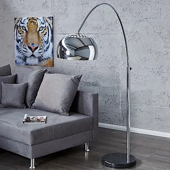 Stojaca lampa 21067 Oblúková Lesklý chróm Stojaca lampa 21067 Oblúková Lesklý chróm