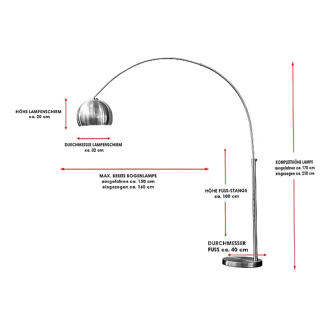 Stojaca lampa 21599 Oblúková Medená Stojaca lampa 21599 Oblúková Medená