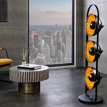 Stojaca lampa 22968 Studio 130cm Čierna-zlatá Stojaca lampa 22968 Studio 130cm Čierna-zlatá
