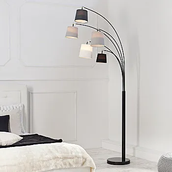 Stojaca lampa 36398 Čierna, šedá, biela Stojaca lampa 36398 Čierna, šedá, biela