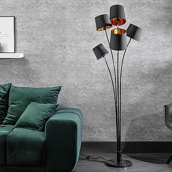 Stojaca lampa 40038 Levels 178cm Čierna - Zlatá Stojaca lampa 40038 Levels 178cm Čierna - Zlatá