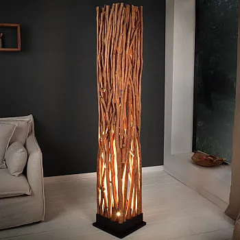 Stojaca lampa 40484 Nature Art 175cm Prírodná Logan Drevo