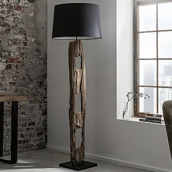 Stojaca lampa 41043 Barracuda 177cm Čierna Drevo Acacia Stojaca lampa 41043 Barracuda 177cm Čierna Drevo Acacia