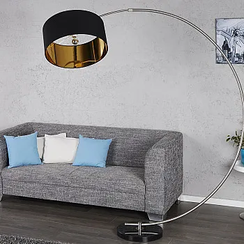 Stojaca lampa 5758 Polkruh Čierna Stojaca lampa 5758 Polkruh Čierna
