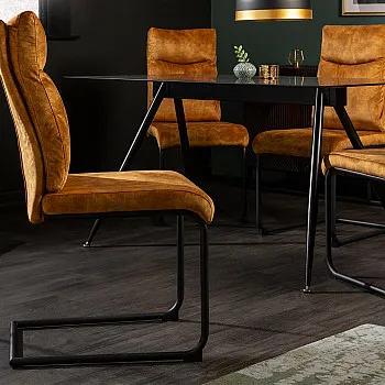 Stolička 41169 Comfort Zamat Žltá Stolička 41169 Comfort Zamat Žltá
