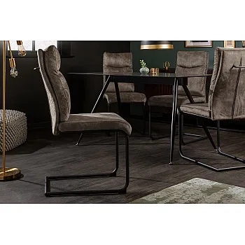 Stolička 41172 Comfort Zamat Taupe antik