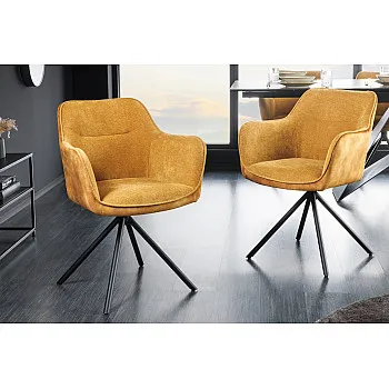 Stolička 44157 Verona látka Svetlo Žltá + Zamat Stolička 44157 Verona látka Svetlo Žltá + Zamat
