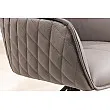 Stolička 45862 Euphoria Taupe kožená - otočná