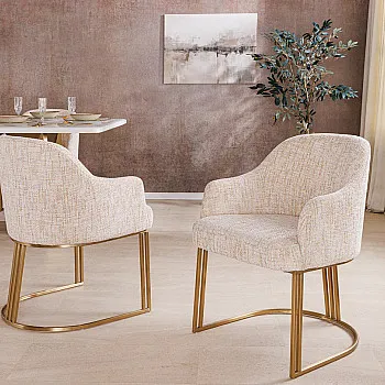 Stolička 45927 Art Living Látka Chenille Béžová 