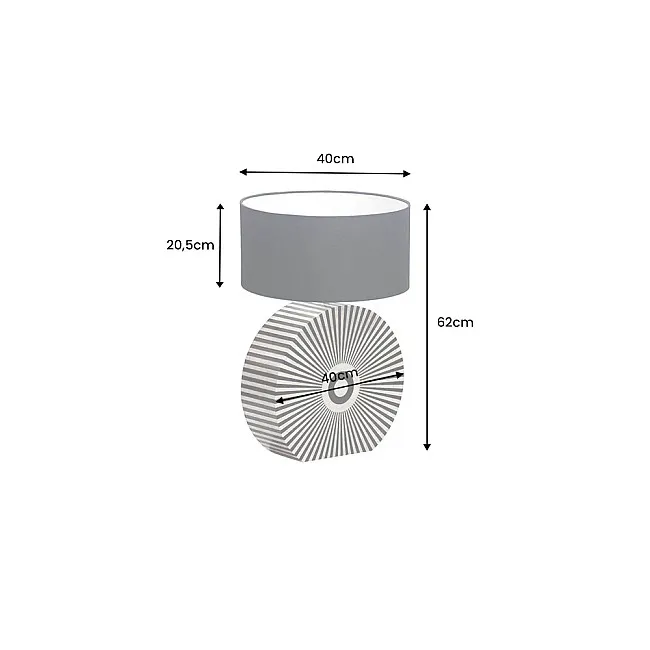 Stolová lampa 48097 Harmony Čierna Biela
