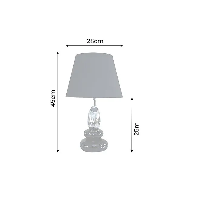 Stolová lampa 70019 Zen Čierná Strieborná