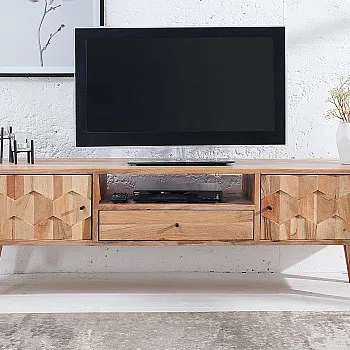 TV-skrinka 38423 140cm Masív drevo Acacia Retro TV-skrinka 38423 140cm Masív drevo Acacia Retro